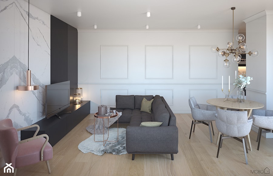Apartament na wynajem - Salon, styl nowoczesny - zdjęcie od MOBO