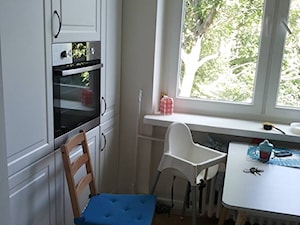 Kuchnia frezowane fronty w matowym lakierze - Kuchnia, styl skandynawski - zdjęcie od Łania Meble