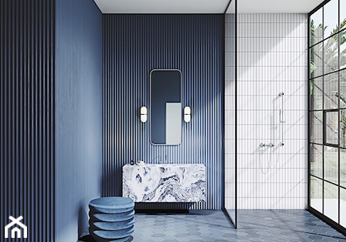 NOVA FONTE DECO - Średnia łazienka z oknem, styl nowoczesny - zdjęcie od KLUDI