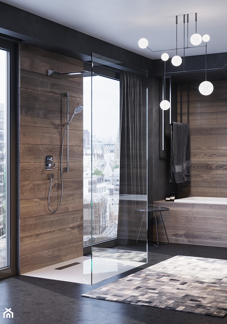 KLUDI AMEO - Mała na poddaszu łazienka z oknem, styl industrialny - zdjęcie od KLUDI - Homebook