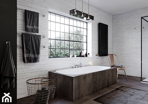 KLUDI AMEO - Średnia bez okna z marmurową podłogą łazienka, styl industrialny - zdjęcie od KLUDI