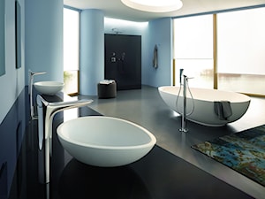 KLUDI AMBIENTA - Duża na poddaszu z dwoma umywalkami łazienka z oknem, styl nowoczesny - zdjęcie od KLUDI