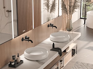 KLUDI BOZZ - Średnia jako pokój kąpielowy z lustrem łazienka z oknem, styl nowoczesny - zdjęcie od KLUDI