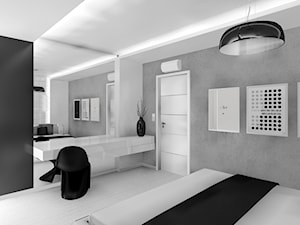 Czarno na białym - Sypialnia, styl minimalistyczny - zdjęcie od Manufaktura Studio grupa projektowa