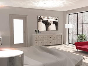 projekt dom jednorodzinny - Sypialnia, styl nowoczesny - zdjęcie od Nisza Design