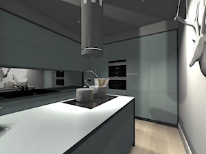 Kuchnia z wyspą w apartamentowcu. - Kuchnia, styl minimalistyczny - zdjęcie od BiZ Art