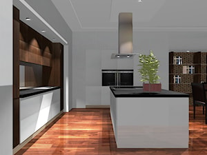 Projekt kuchni z wyspą. - Kuchnia, styl minimalistyczny - zdjęcie od BiZ Art