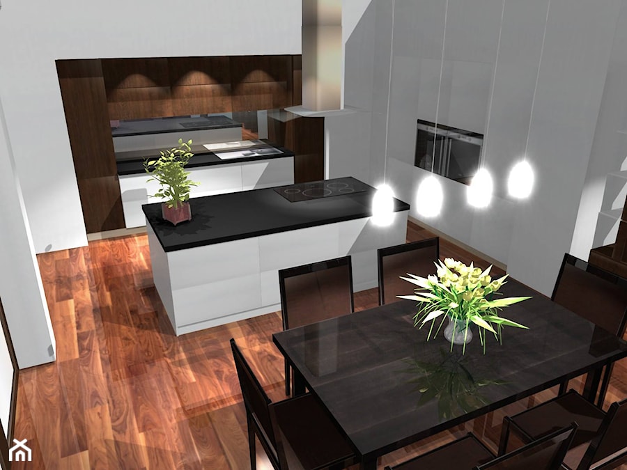 Projekt kuchni z wyspą. - Kuchnia, styl minimalistyczny - zdjęcie od BiZ Art