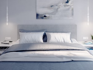 Sypialnia- widok na wezgłowie łóżka - zdjęcie od Mohav Design