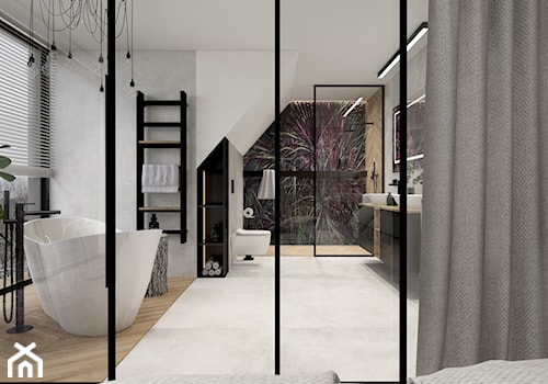wizualizacja domku jednorodzinnego - Łazienka, styl nowoczesny - zdjęcie od MRdesign Mazur Renata projektowanie wnętrz