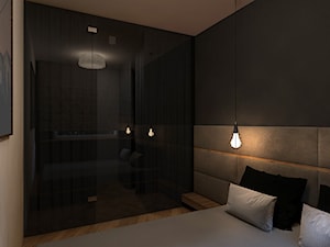 MIESZKANIE W ŁODZI 55m2 - Mała czarna sypialnia, styl nowoczesny - zdjęcie od squat architekci