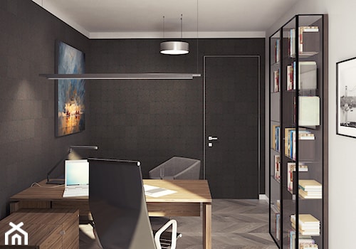 KANCELARIA ADWOKACKA - Średnie w osobnym pomieszczeniu czarne biuro, styl nowoczesny - zdjęcie od squat architekci