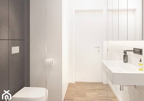 MIESZKANIE W ŁODZI 75m2 - Średnia z punktowym oświetleniem łazienka, styl nowoczesny - zdjęcie od squat architekci