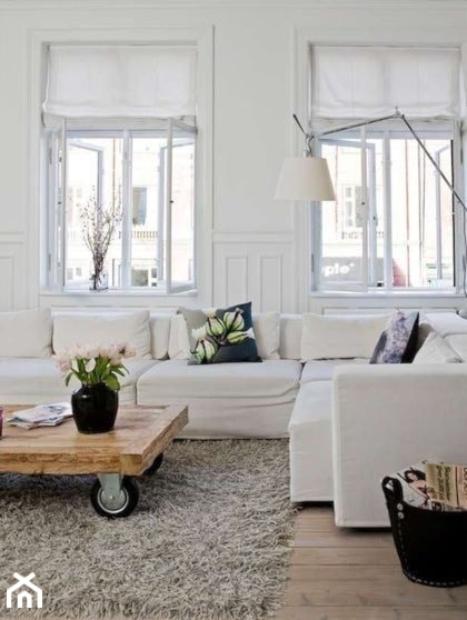 Średni biały salon, styl prowansalski - zdjęcie od BeautifulSolution