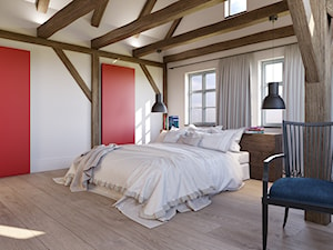 Dom na wsi - Średnia biała sypialnia, styl tradycyjny - zdjęcie od Piotr Bileński