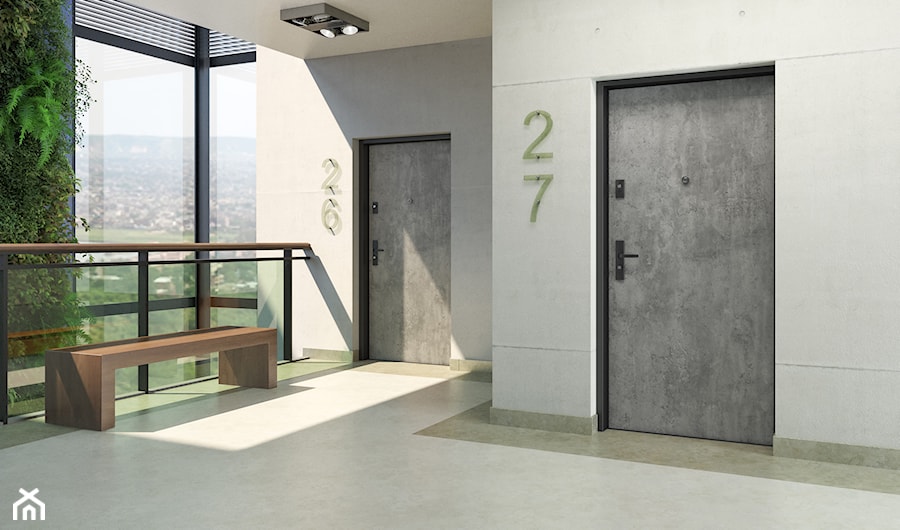 Drzwi zewnętrzne - Wnętrza publiczne, styl industrialny - zdjęcie od POL-SKONE
