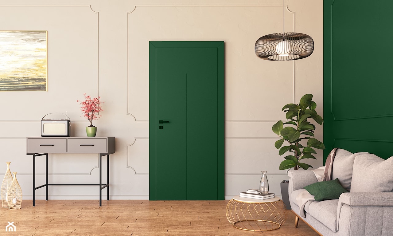 Drzwi Merlo Pol-skone, zielone drzwi wewnętrzne