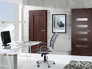 Drzwi wewnętrzne - Średnie szare biuro - zdjęcie od POL-SKONE