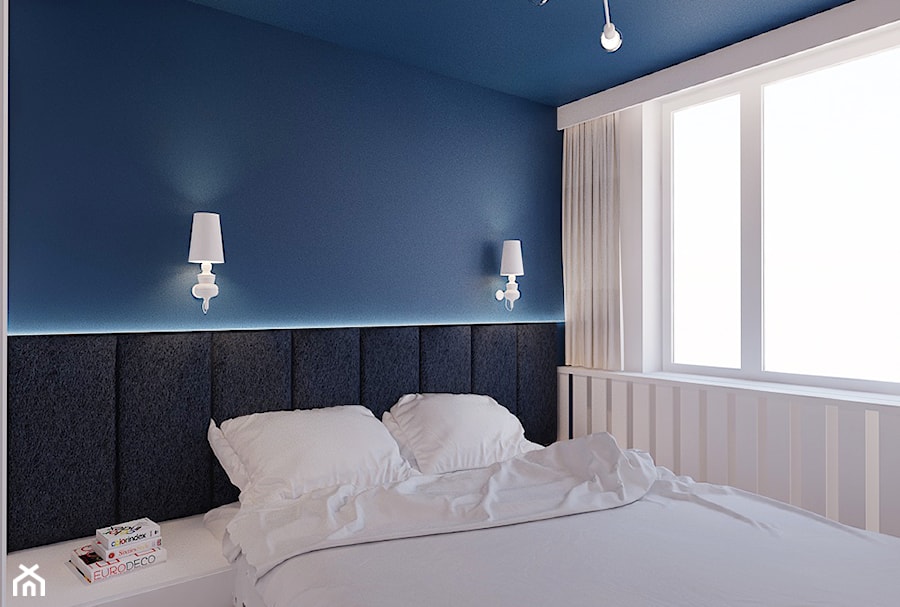 60 m² w Będzinie - Mała niebieska sypialnia - zdjęcie od Piec Piąty