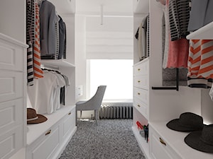 70 m² w Gdańsku - Średnia otwarta garderoba przy sypialni - zdjęcie od Piec Piąty