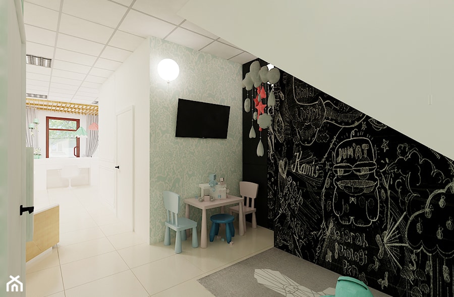 69 m² w Skierniewicach - Duży czarny szary pokój dziecka dla dziecka dla chłopca dla dziewczynki - zdjęcie od Piec Piąty