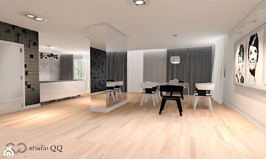 Apartament 90 m - Kraków - Jadalnia, styl glamour - zdjęcie od Studio QQ Natalia Lenarczyk