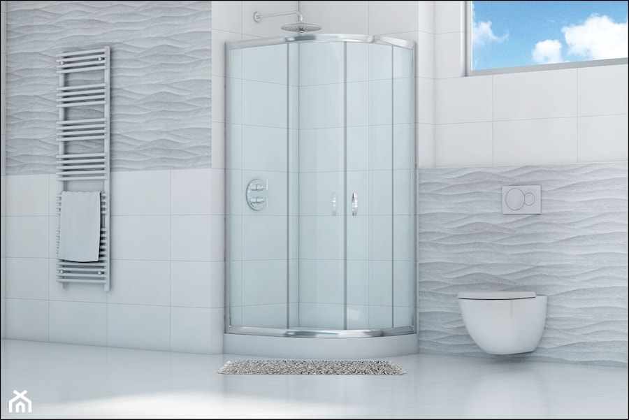 kabina prysznicowa asymetryczna - zdjęcie od Sea-Horse Łazienka w dobrym stylu