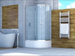 kabina prysznicowa asymetryczna niska - zdjęcie od Sea-Horse Łazienka w dobrym stylu