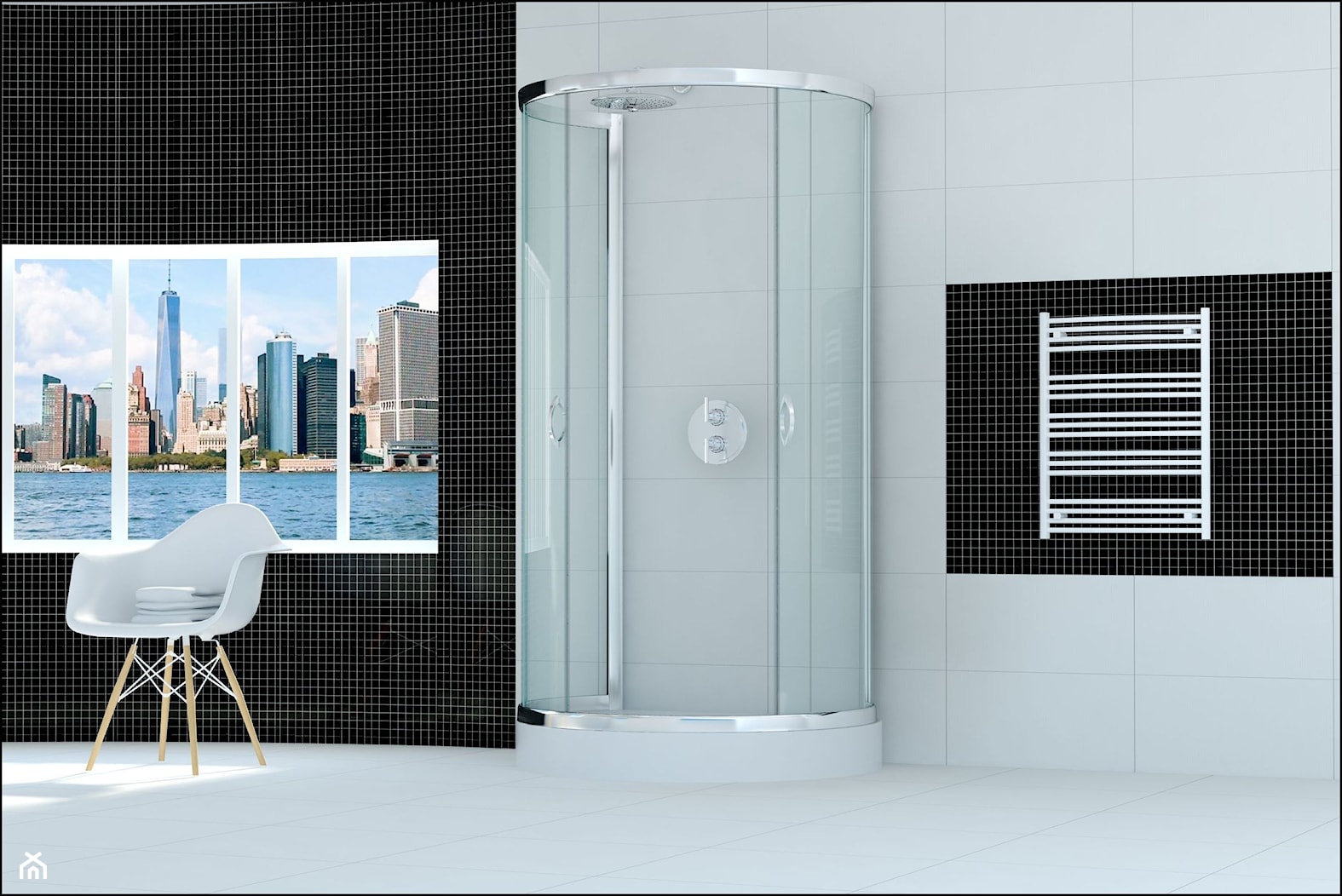 kabina prysznicowa przyścienna - zdjęcie od Sea-Horse Łazienka w dobrym stylu - Homebook
