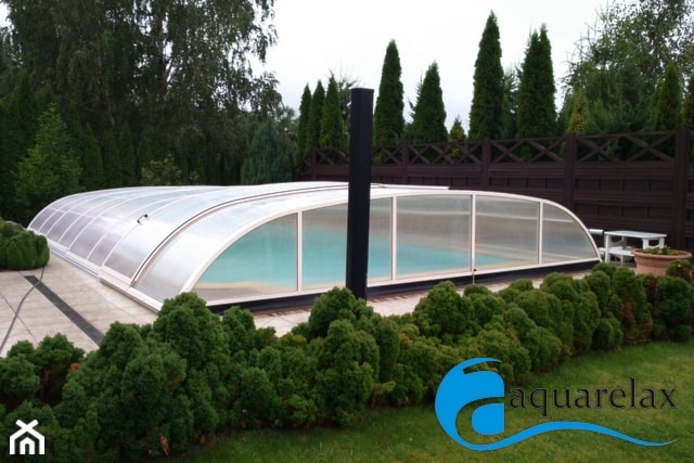 Zadaszenia basenowe - Ogród w stylu skandynawskim, styl skandynawski - zdjęcie od biuro@aquarelax.pl