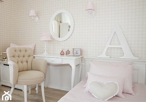 Średni beżowy pokój dziecka dla nastolatka dla dziewczynki, styl tradycyjny - zdjęcie od Caramella