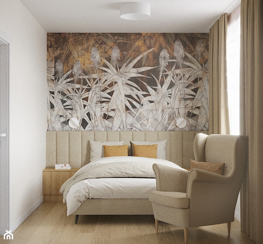 Projekt mieszkania dla małżeństwa na emeryturze - Sypialnia, styl nowoczesny - zdjęcie od Architektura & Wnętrza Patrycja Iwan