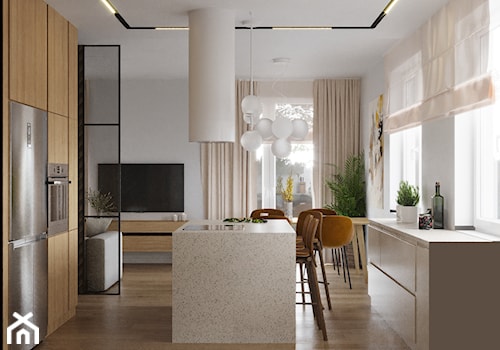 Projekt mieszkania dla małżeństwa na emeryturze - Kuchnia, styl nowoczesny - zdjęcie od Architektura & Wnętrza Patrycja Iwan