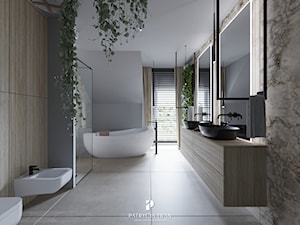 łazienka z podwójnymi umywalkami - zdjęcie od Architektura & Wnętrza Patrycja Iwan