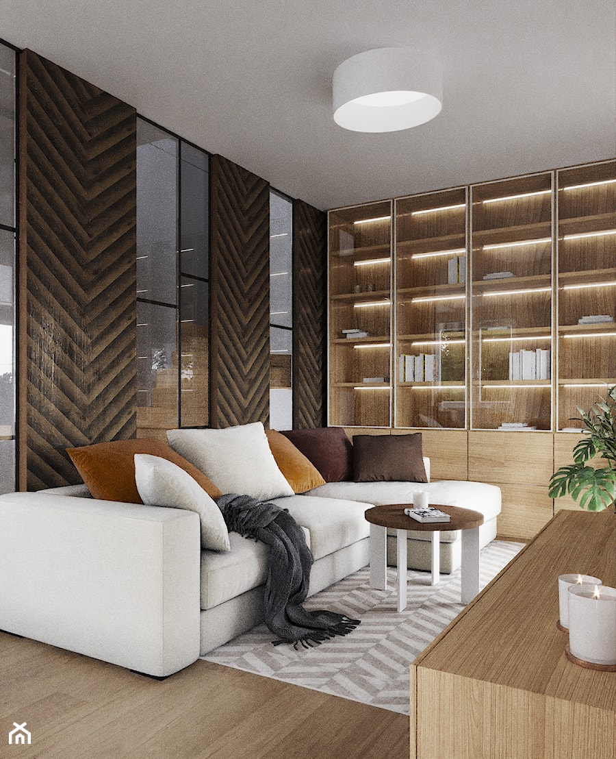 Projekt mieszkania dla małżeństwa na emeryturze - Salon, styl nowoczesny - zdjęcie od Architektura & Wnętrza Patrycja Iwan