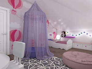 Dom Styl Nowojorski - Duży różowy pokój dziecka dla dziecka dla nastolatka dla dziewczynki - zdjęcie od ŻKstudio Żaneta Kiernozek
