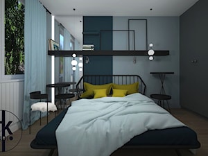 Sypialnia w błękitach - zdjęcie od ŻKstudio Żaneta Kiernozek