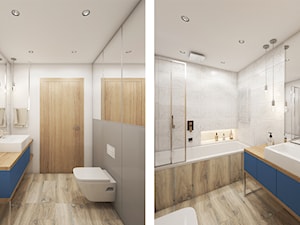 Mieszkanie 2+1 - Średnia bez okna z punktowym oświetleniem łazienka, styl nowoczesny - zdjęcie od studiokreatura