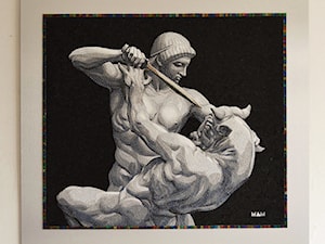 Minotaur i Tezeusz. - zdjęcie od Mosaico Arte e Mestieri - Pracownia mozaiki artystycznej
