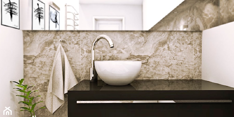 Projekt łazienki dla gości - Łazienka, styl nowoczesny - zdjęcie od IDE studio
