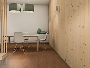 Salon - Duża beżowa biała jadalnia jako osobne pomieszczenie, styl skandynawski - zdjęcie od IDE studio