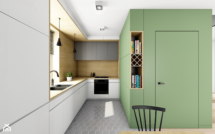 Projekt kuchni dwa warianty kolorystyczne - Kuchnia, styl nowoczesny - zdjęcie od Offa Studio