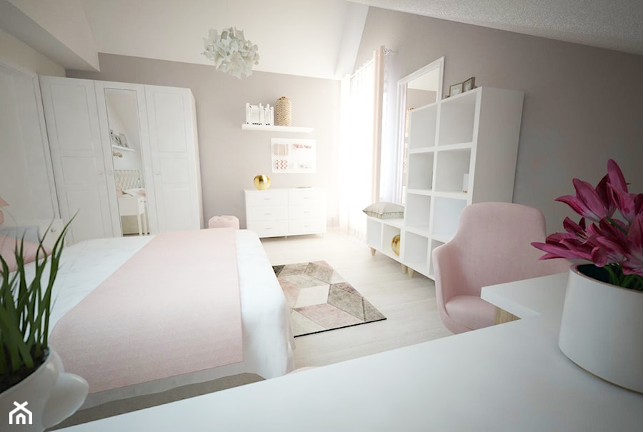 Romantyczny pokój nastolatki - zdjęcie od Alpra biuro projektowe