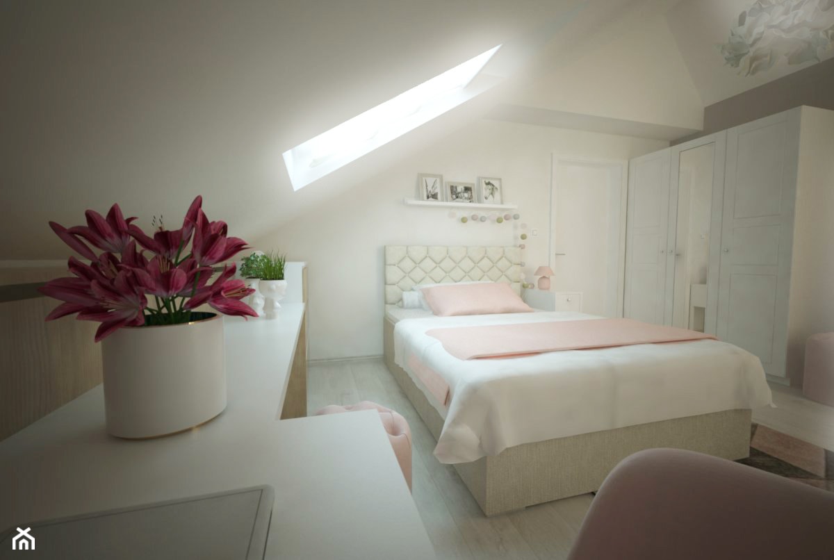 Romantyczny pokój nastolatki - zdjęcie od Alpra biuro projektowe - Homebook