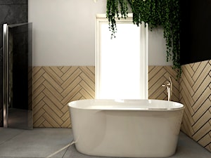 IM_01 - Średnia łazienka z oknem, styl nowoczesny - zdjęcie od InSign Aranżacje