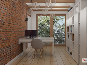 Wy_01 - Średnie białe biuro, styl industrialny - zdjęcie od InSign Aranżacje