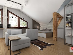 Rzg_01 - Mały szary salon, styl industrialny - zdjęcie od InSign Aranżacje