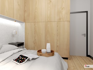 KAT_06 - Mała szara sypialnia, styl nowoczesny - zdjęcie od InSign Aranżacje