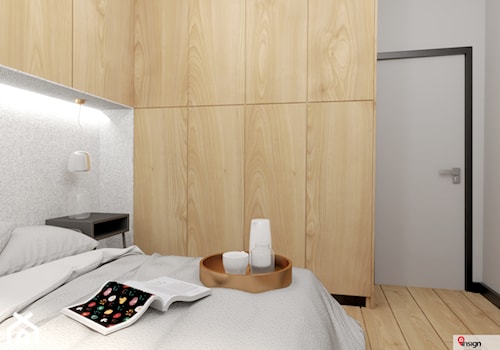 KAT_06 - Mała szara sypialnia, styl nowoczesny - zdjęcie od InSign Aranżacje