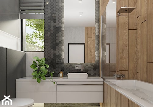 KAT_06 - Średnia łazienka z oknem, styl nowoczesny - zdjęcie od InSign Aranżacje